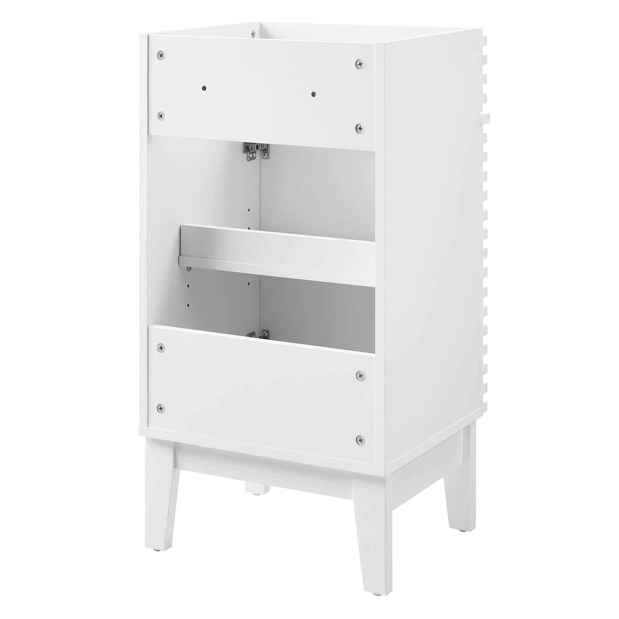 Alt View 2. Modway - Render 18" and 24" Bathroom Cabinets Basin Not Included - White.