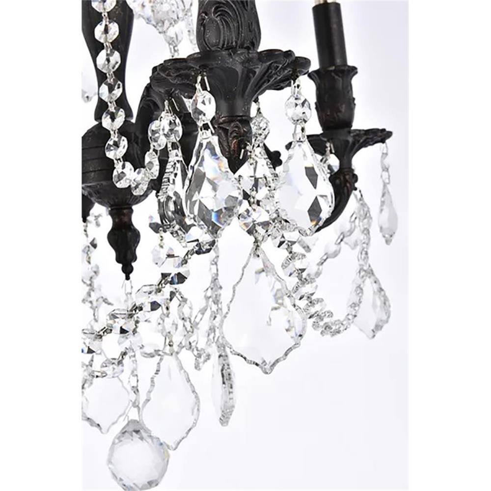 Alt View 4. Elegant Lighting - Rosalia 4-Light Traditional Brass Chandelier - Bronze - Bronze.