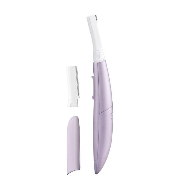 Front. Panasonic - Gentle Eyebrow and Facial Hair Trimmer - Purple.