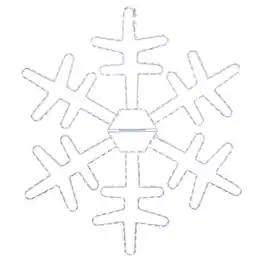 Celebrations - LED Pure Snowflake 24 in. Hanging Decor - White