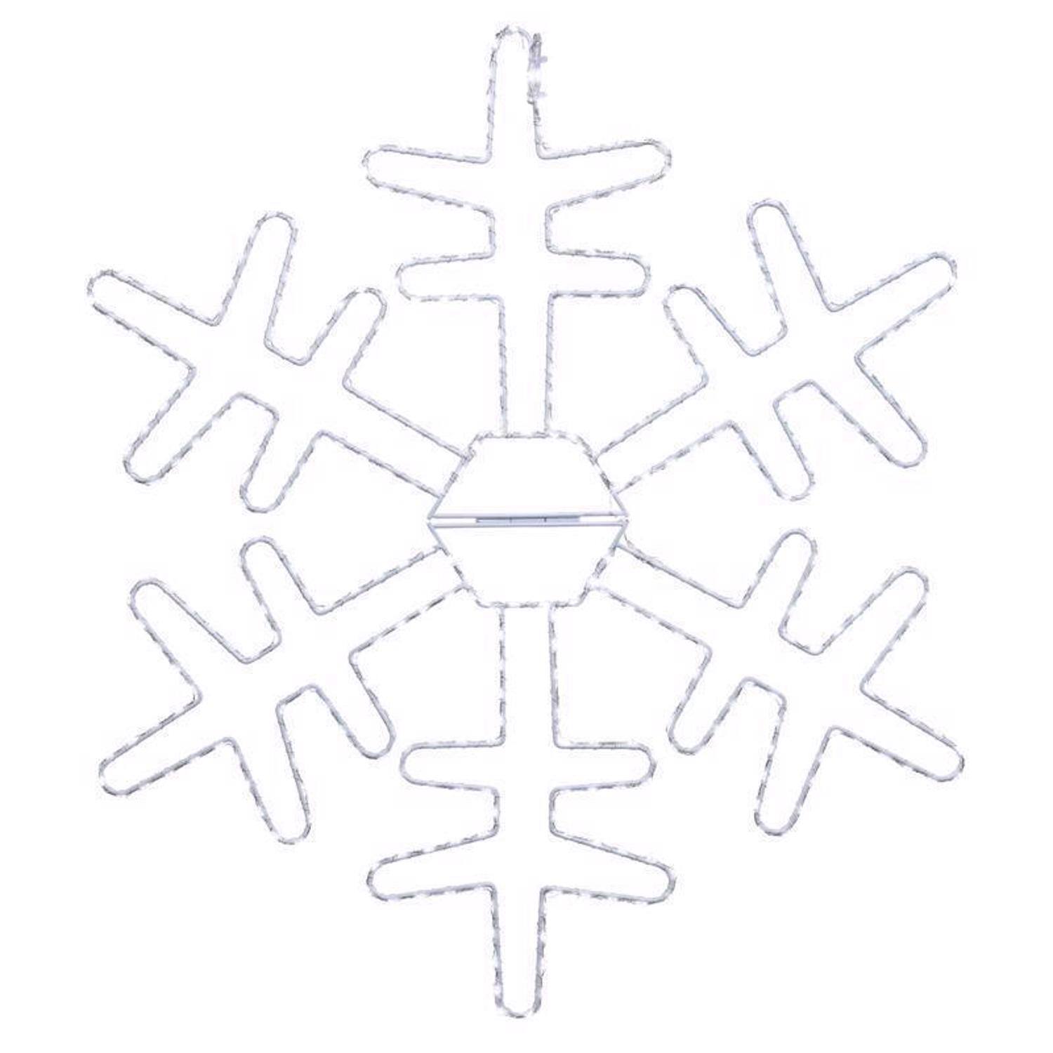 Celebrations - LED Pure Snowflake 24 in. Hanging Decor - White