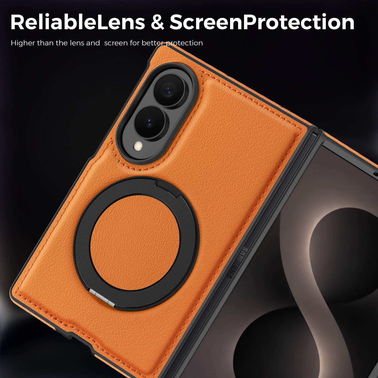 ReliableLens & ScreenProtection  
Higher than the lens and screen for better protection