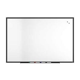 TRU RED - TRU RED™ Magnetic Porcelain Dry Erase Board, 6' x 4' (TR61190) - Black Frame
