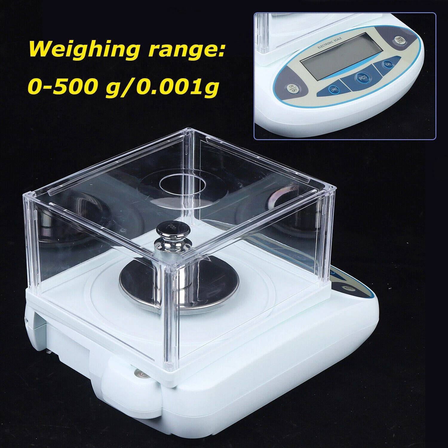 Weighing range: 0-500 g/0.001g