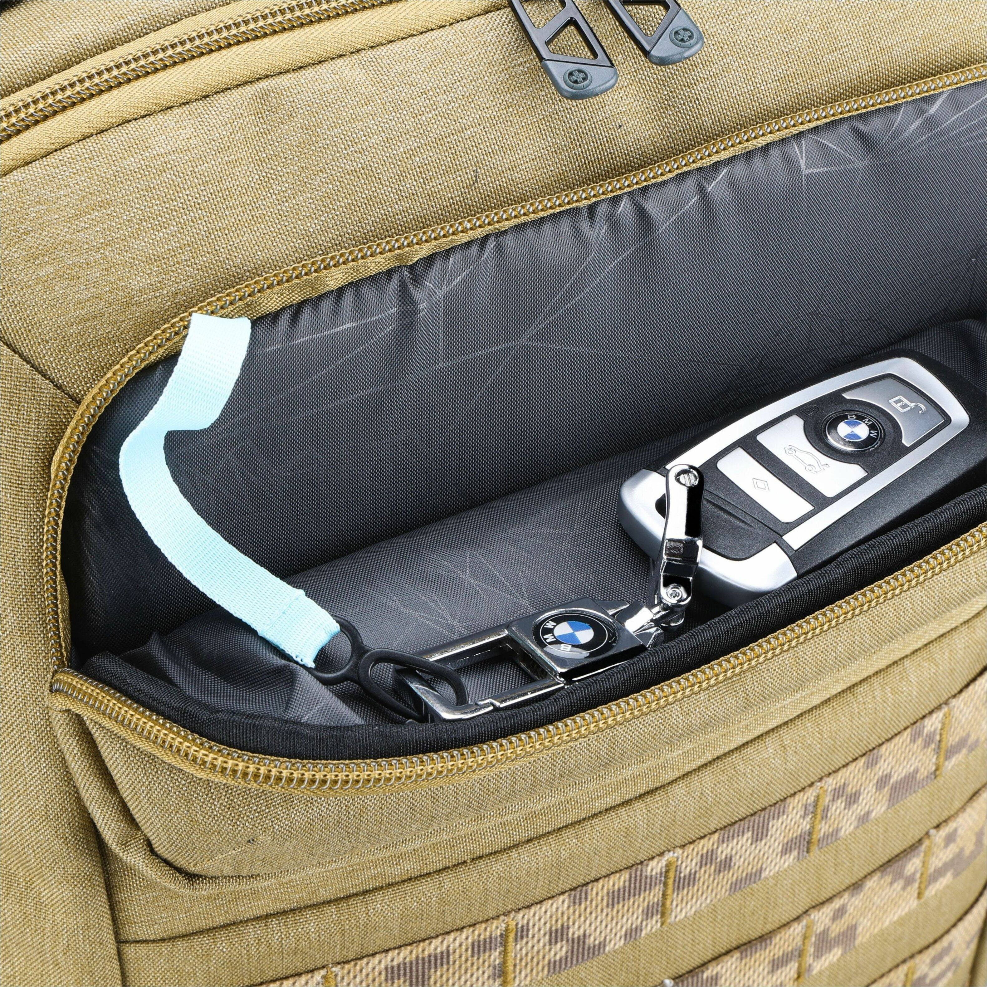 Alt View 32. Swissdigital Design - BERG Hybrid TSA-Friendly Briefcase With USB Charging Port  RFID Protection and Fits Up to 16″ Laptop - Dark Khaki.