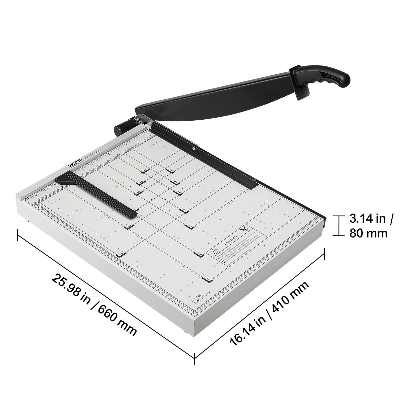 VEVOR

3.14 in / 80 mm

25.98 in / 660 mm

16.14 in / 410 mm