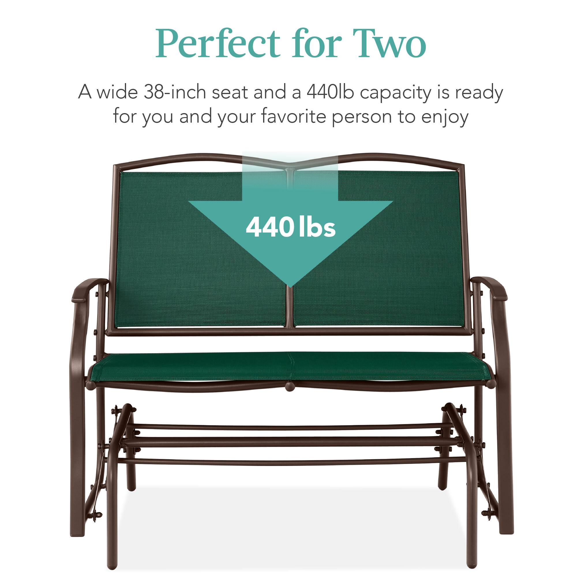 Perfect for Two

A wide 38-inch seat and a 440lb capacity is ready for you and your favorite person to enjoy

440 lbs