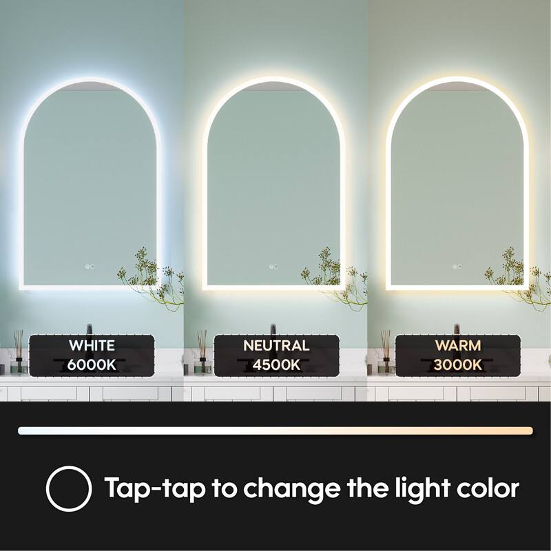 DC C WHITE 6000K NEUTRAL 4500K WARM 3000K  
Tap-tap to change the light color