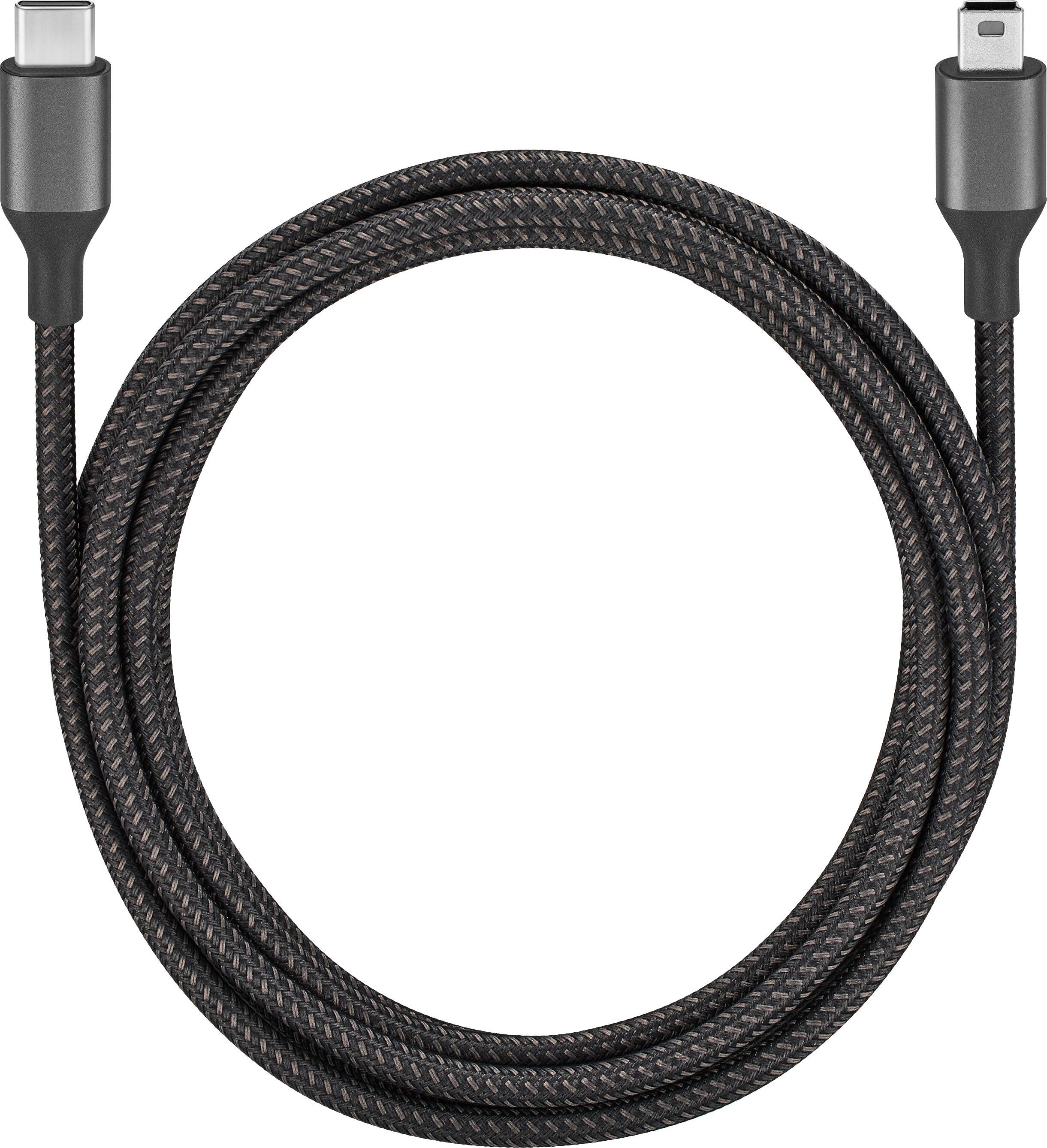 Alt View 14. Insignia™ - 6-Foot USB-C to Mini-B Charge-and-Sync Cable - Black.