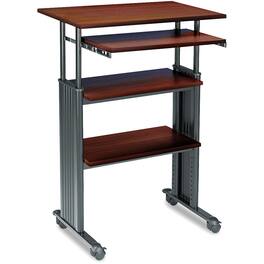 Hivvago - Adjustable Height Stand Up Computer Desk Workstation - Cherry