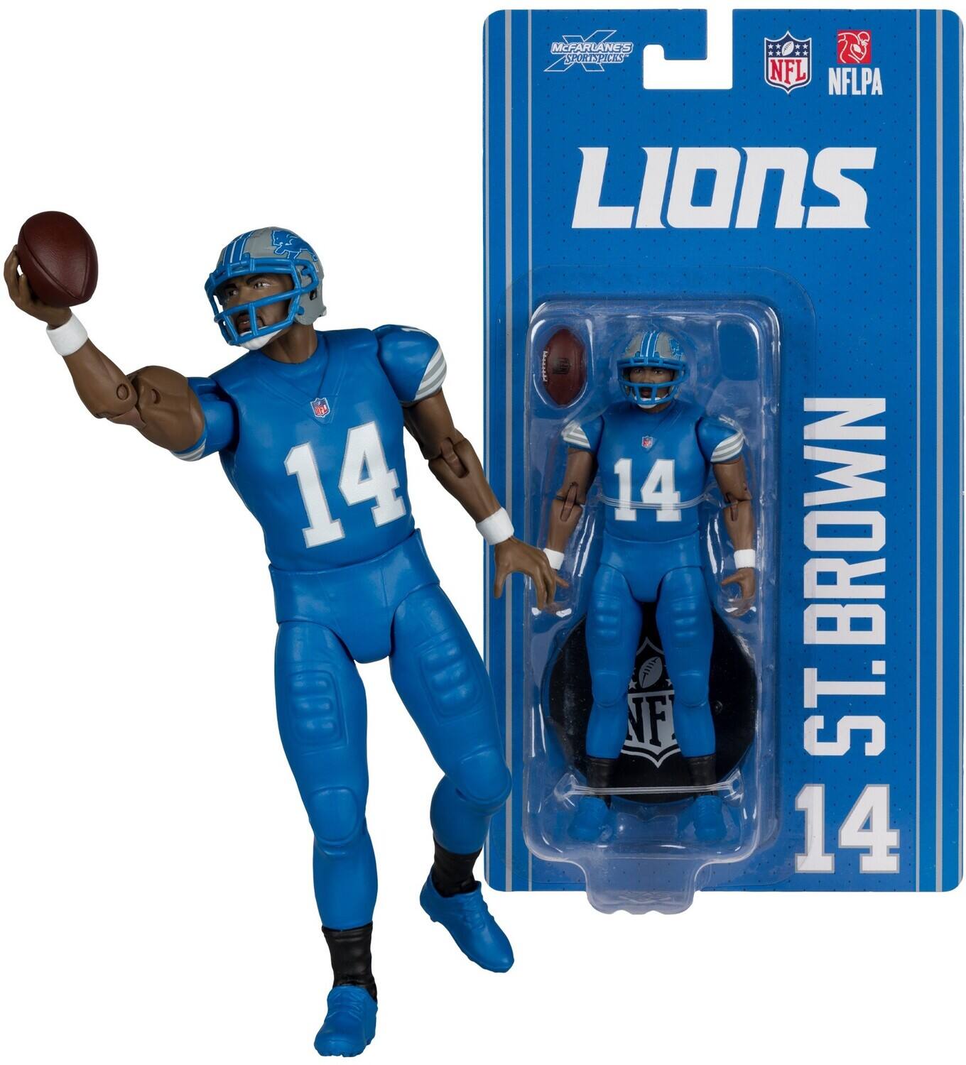 McFarlane SportsPicks - NFL - Amon-Ra St. Brown (Detroit Lions) 6" Action Figure - COLLECTIBLES