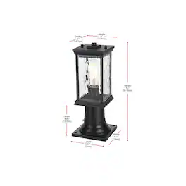 Elegant Lighting - Mascher 7 inch Outdoor Pendant - Black