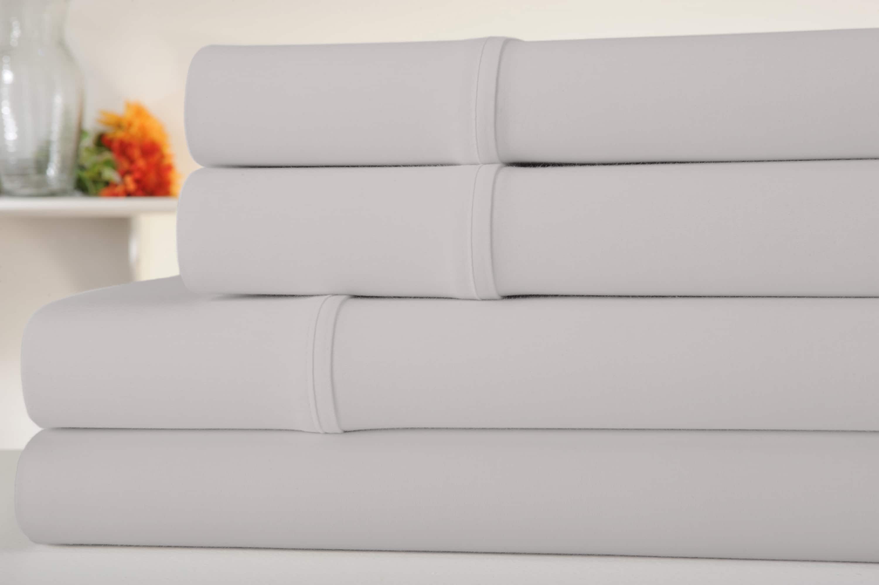Kathy Ireland - 300 Thread Count Sateen Cotton Sheet Set - Silver