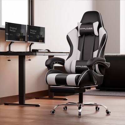 GTPlayer Gaming Chair Faux Leather Height Adjustable Computer GTPlayer Gaming Chair Faux Leather Height Adjustable Computer