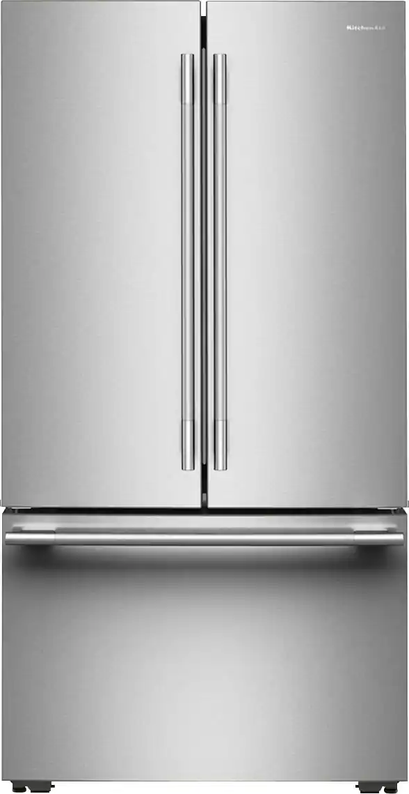 KitchenAid - 24 Cu. Ft. French Door Counter-Depth Refrigerator with Interior Dispense - Stainless Steel