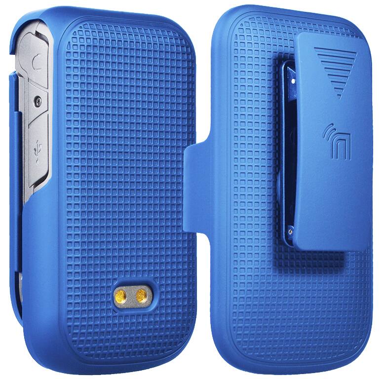 Alt View 4. Nakedcellphone - Case and Belt Clip Holster Combo for Sonim XP3 (XP3800) - Blue.