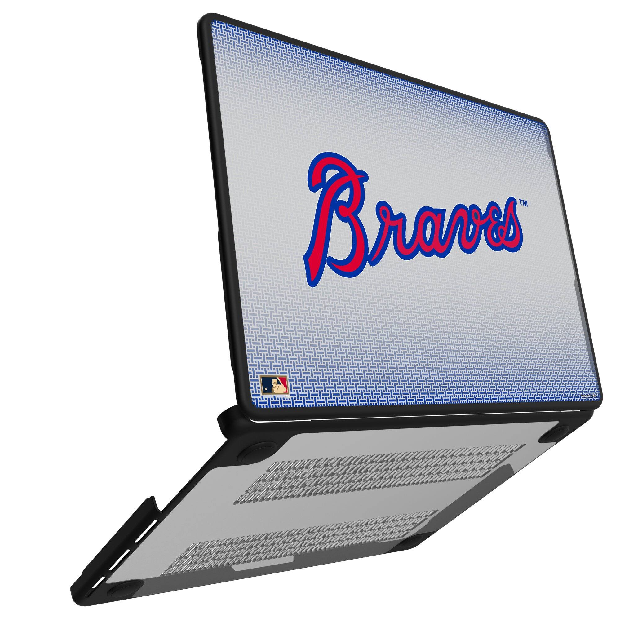 Alt View 1. Keyscaper - Atlanta Braves Linen MacBook Case - Pro 16 in - Multicolor.