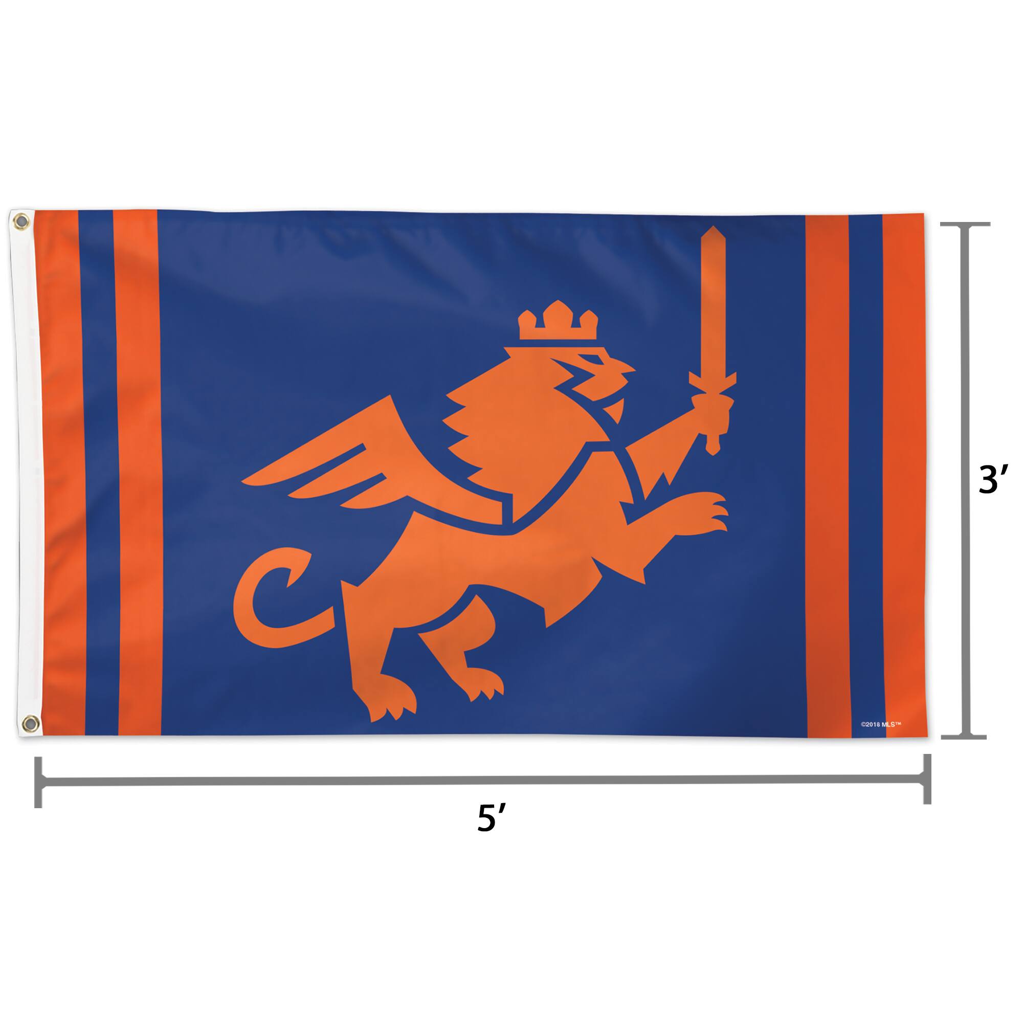 Alt View 1. WinCraft - FC Cincinnati Lion 3' x 5' Deluxe Flag - Multicolor.