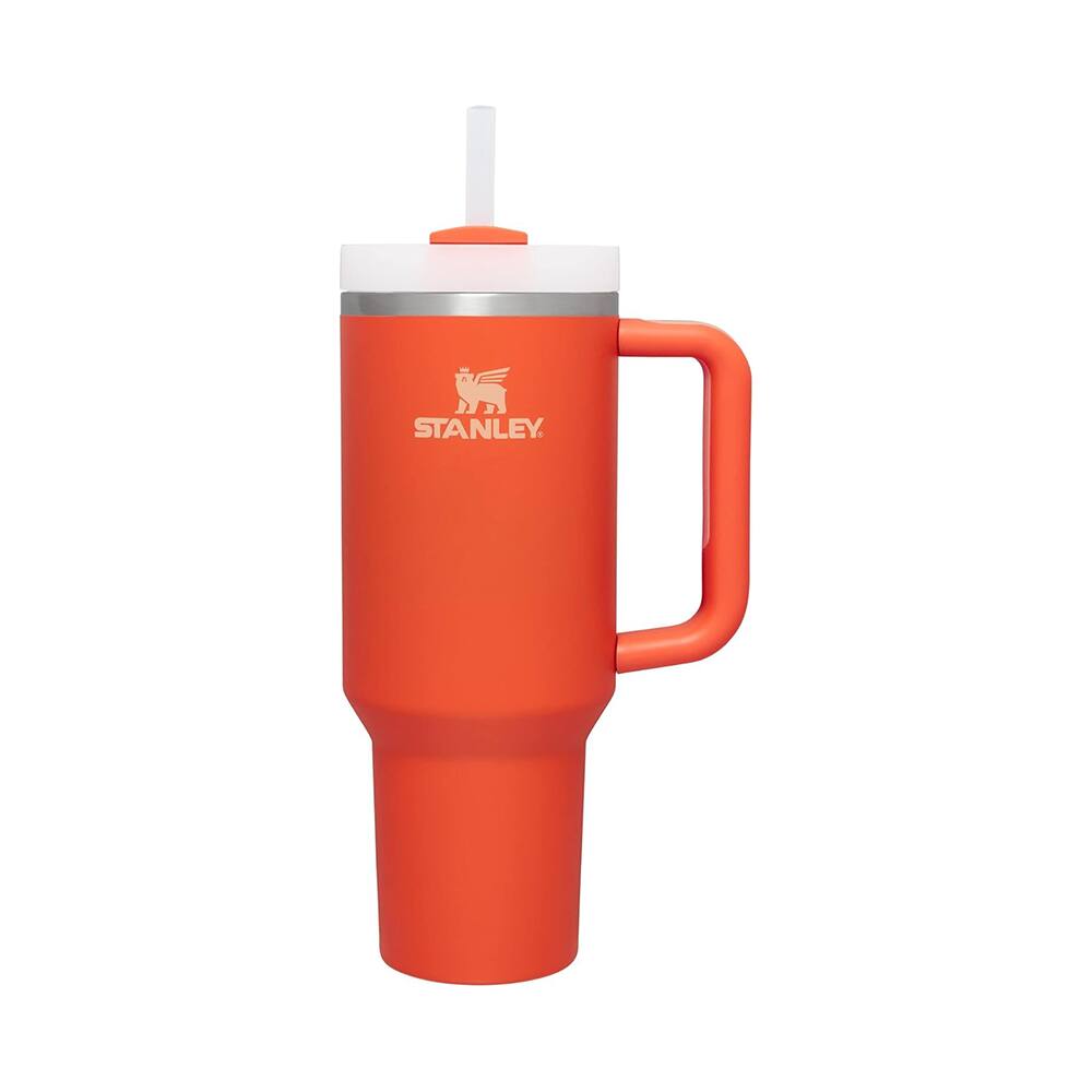 Front. Stanley - Stanley Quencher H2.0 Tumbler with Handle & Straw 40oz Water Bottles - Tigerlilly.