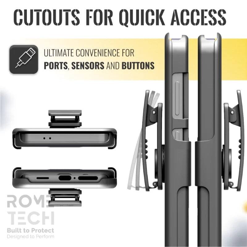 CUTOUTS FOR QUICK ACCESS

ULTIMATE CONVENIENCE FOR PORTS, SENSORS AND BUTTONS

ROME TECH
Built to Protect
Designed to Perform