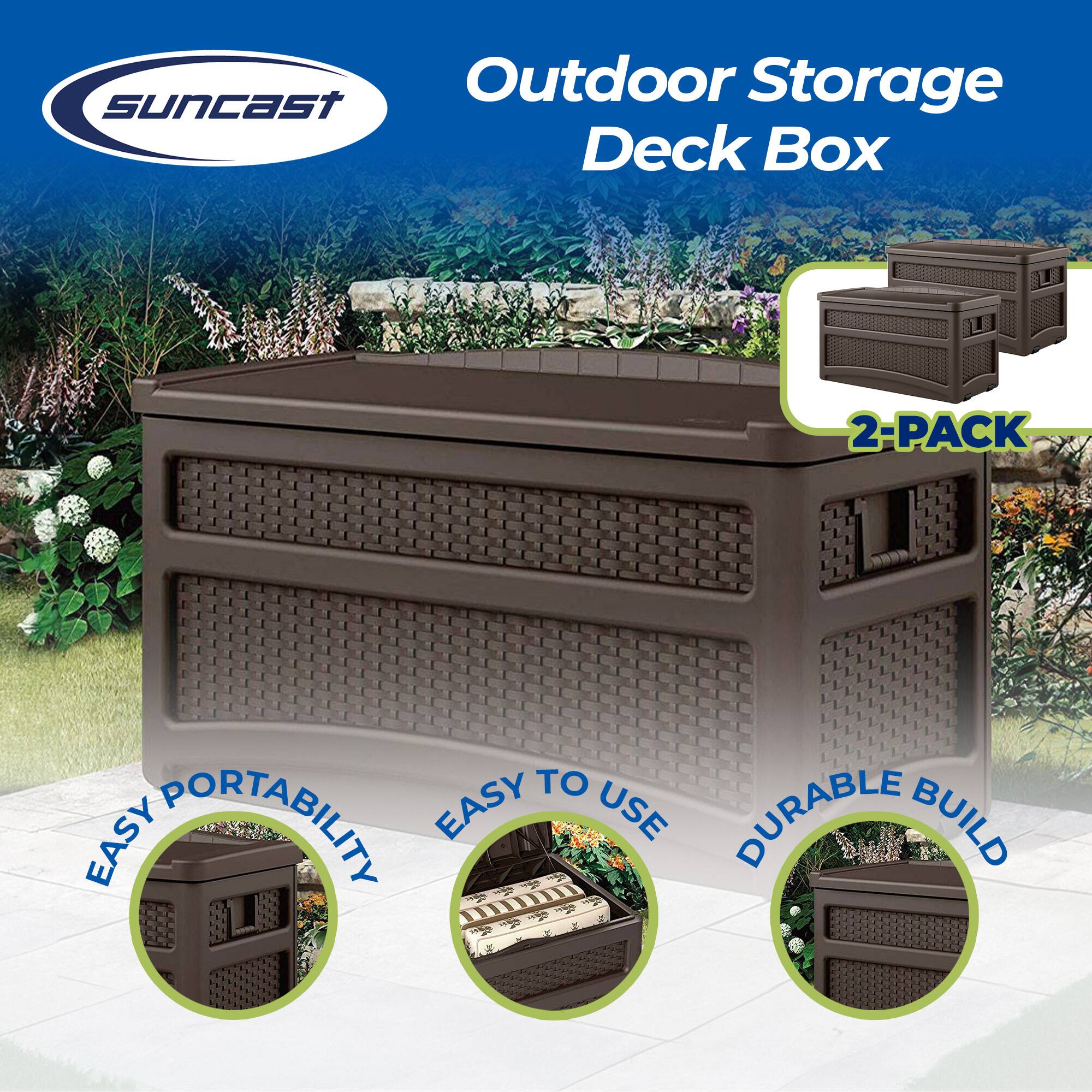 Outdoor Storage Deck Box  
2-PACK  
EASY PORTABILITY  
EASY TO USE  
DURABLE BUILD