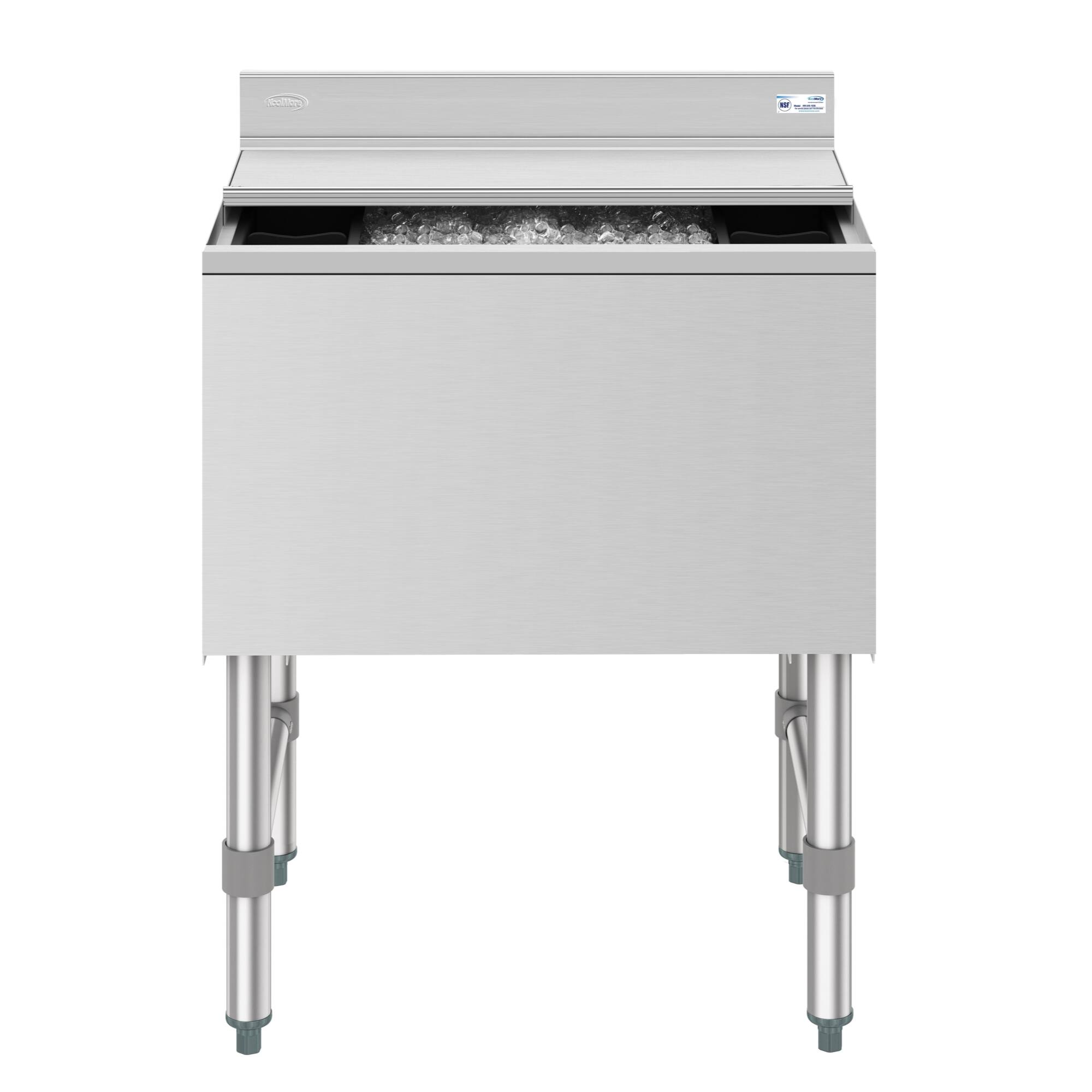 Koolmore - 24 in. Underbar Ice Bin with Siding Lid (KM-UIB-1824) - Stainless Steel