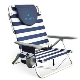 Ostrich - The Lightweight Backpacker Portable Reclining Beach Camping Chair Stripe - Striped