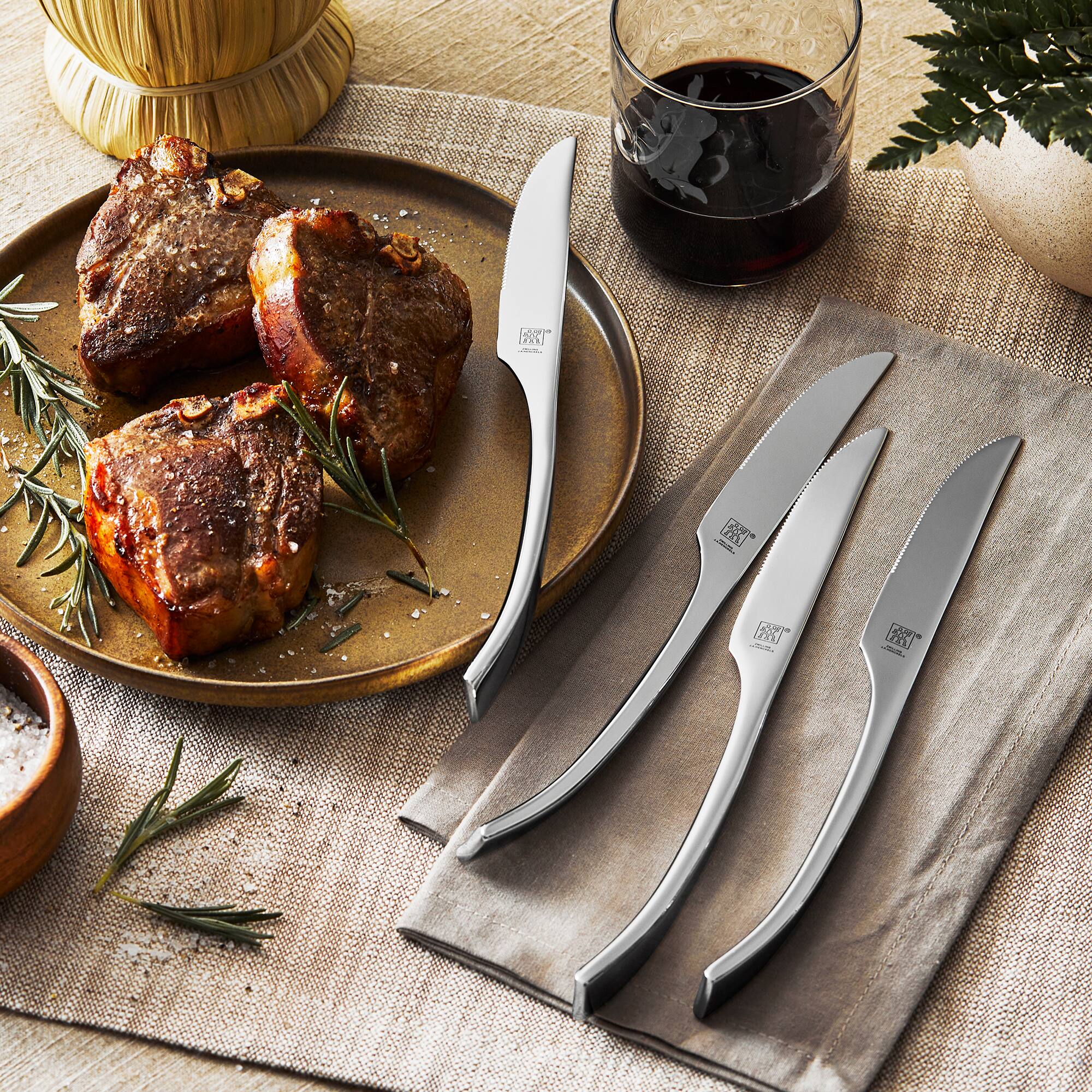 Alt View 3. ZWILLING - ZWILLING Bellasera 4-pc 18/10 Stainless Steel Steak Knife Set - Stainless Steel.