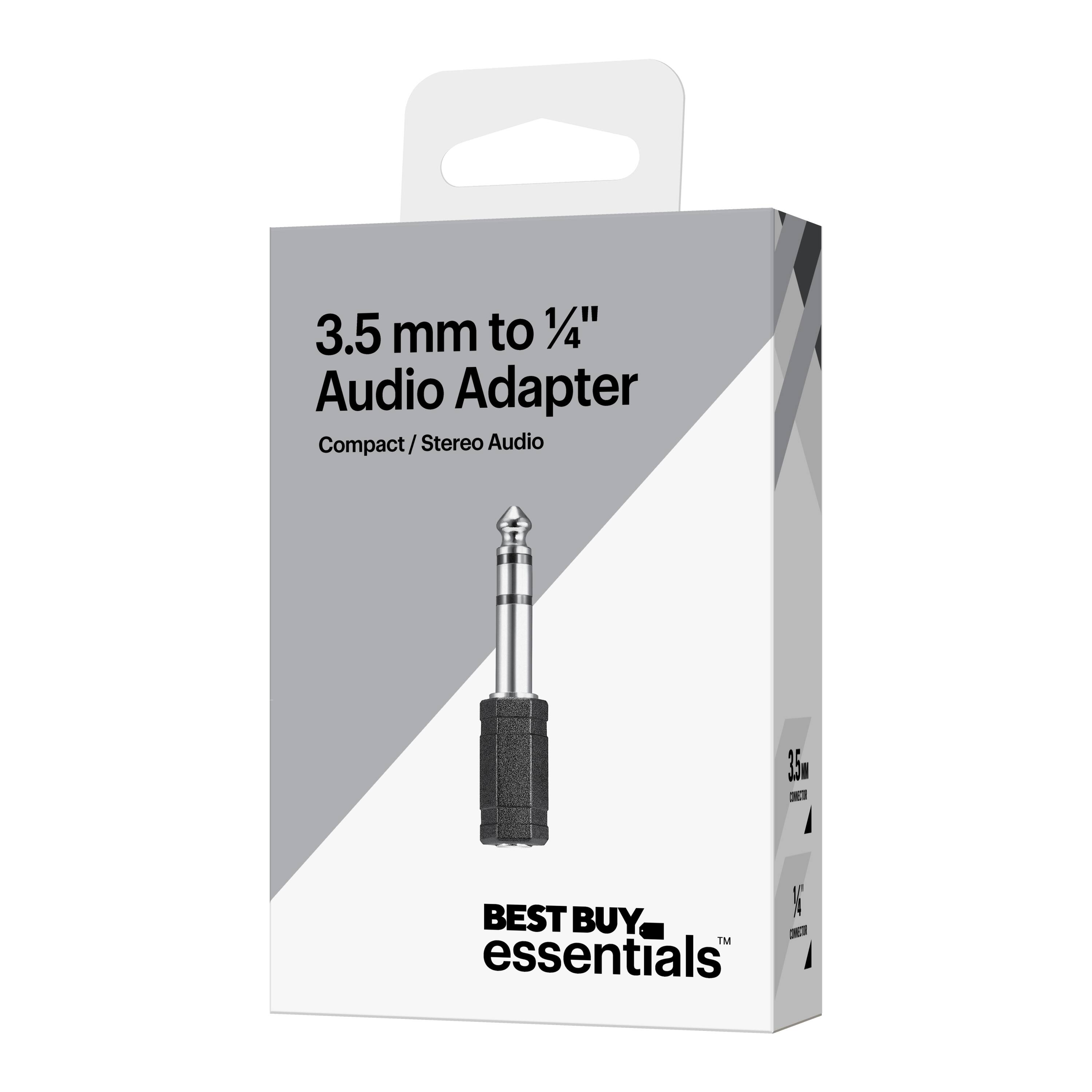 3.5 mm to 1/4" Audio Adapter Compact/Stereo Audio

BEST BUY essentials