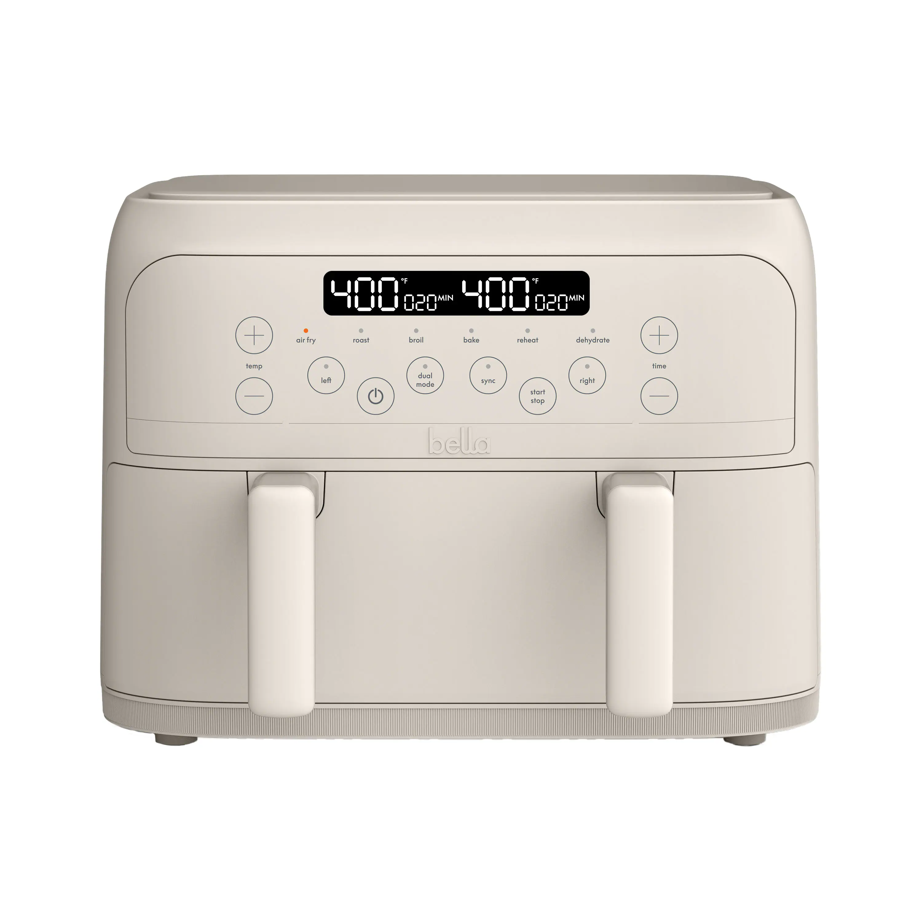 Bella - 4-qt. TriZone Air Fryer - Oatmilk