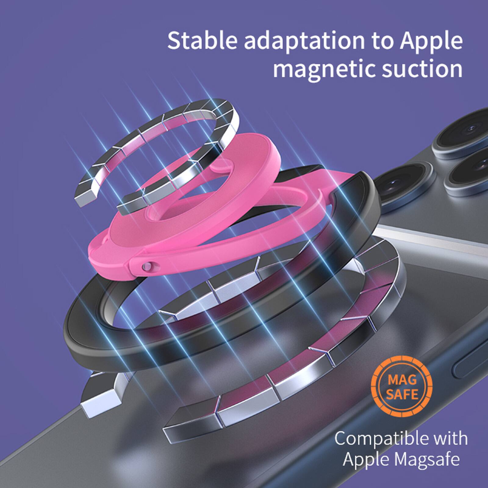 Stable adaptation to Apple magnetic suction  
Compatible with Apple Magsafe