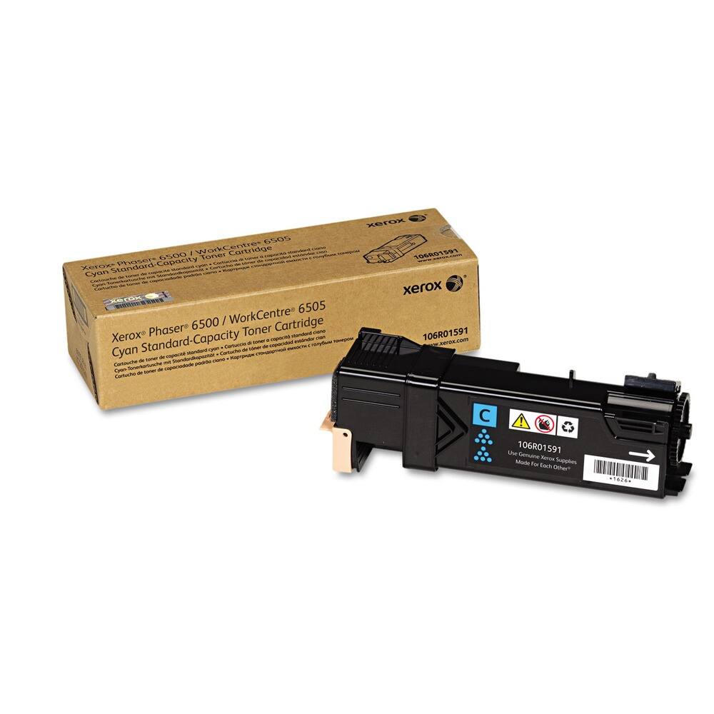 Sure, here is the corrected and grouped text:

---

**Xerox Phaser® 6500 / WorkCentre 6505**

**Cyan Standard-Capacity Toner Cartridge**

**106R01591**

**Use Genuine Xerox Supplies**

**Made For Each Other**

**Xerox**

**C**

**106R01591**

**Xerox.com**

---

**Xerox Phaser® 6500 / WorkCentre 6505**

**Cyan Standard-Capacity Toner Cartridge**

**106R01591**

**Xerox**

**C**

**106R01591**

**Xerox.com**

---

**Xerox Phaser® 6500 / WorkCentre 6505**

**Cyan Standard-Capacity Toner Cartridge**

**106R01591**

**Xerox**

**C**

**106R01591**

**Xerox.com**

---

**Xerox Phaser® 6500 / WorkCentre 6505**

**Cyan Standard-Capacity Toner Cartridge**

**10
