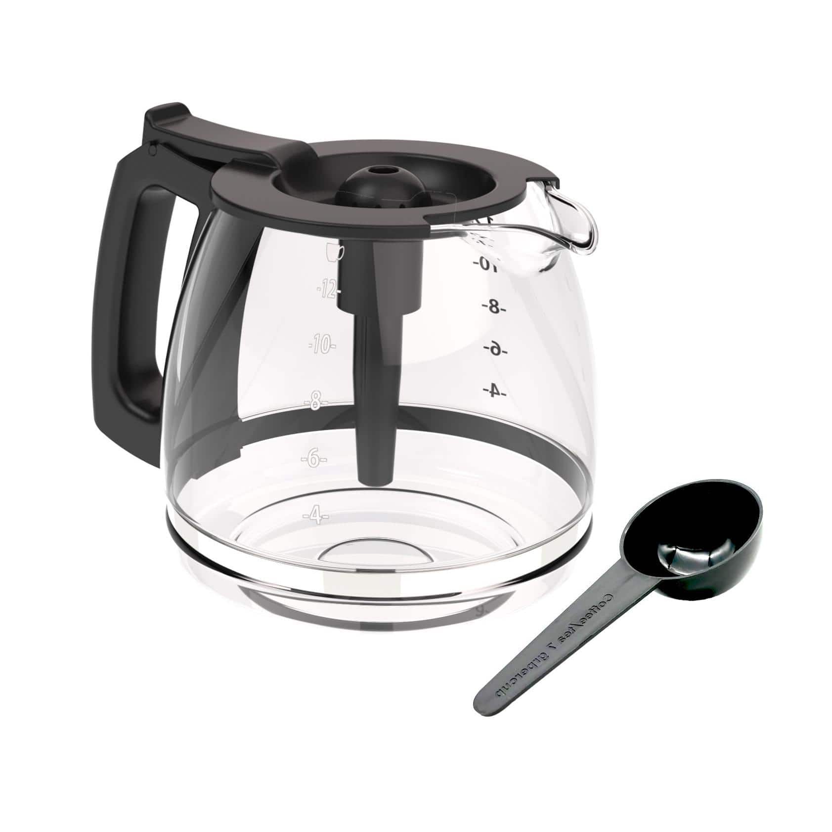 Dapper Styles - 12-cup Glass Coffee Pot Replacement Universal And Adjustable Compatible With Mr B&d Hamilton Beach Cuisinar - Default