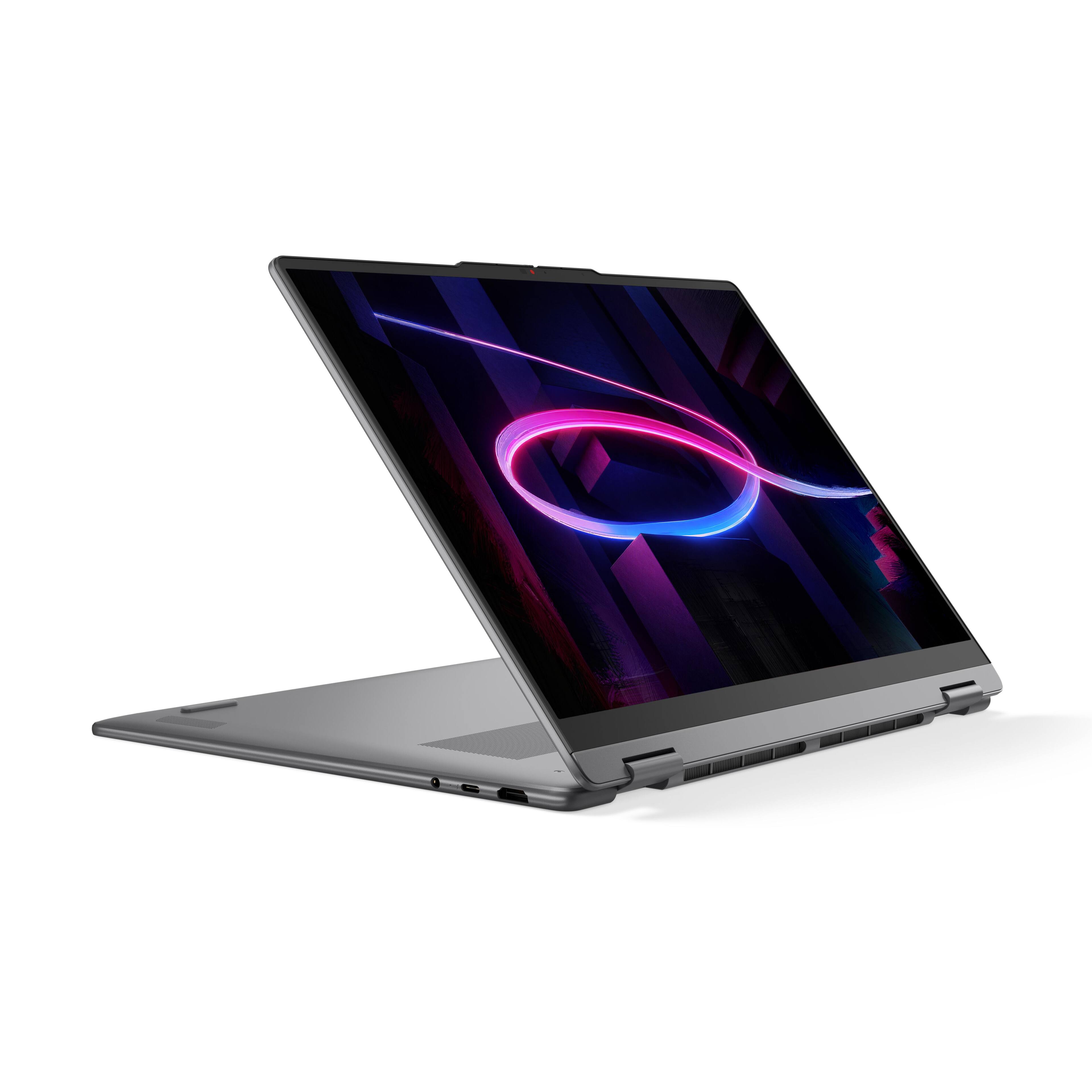 Alt View 10. Lenovo - Yoga 7i 2-in-1 16" 2K Touchscreen Laptop - Intel Core Ultra 5 Processor 322 2026 - 16GB Memory - 512GB SSD - Luna Grey.