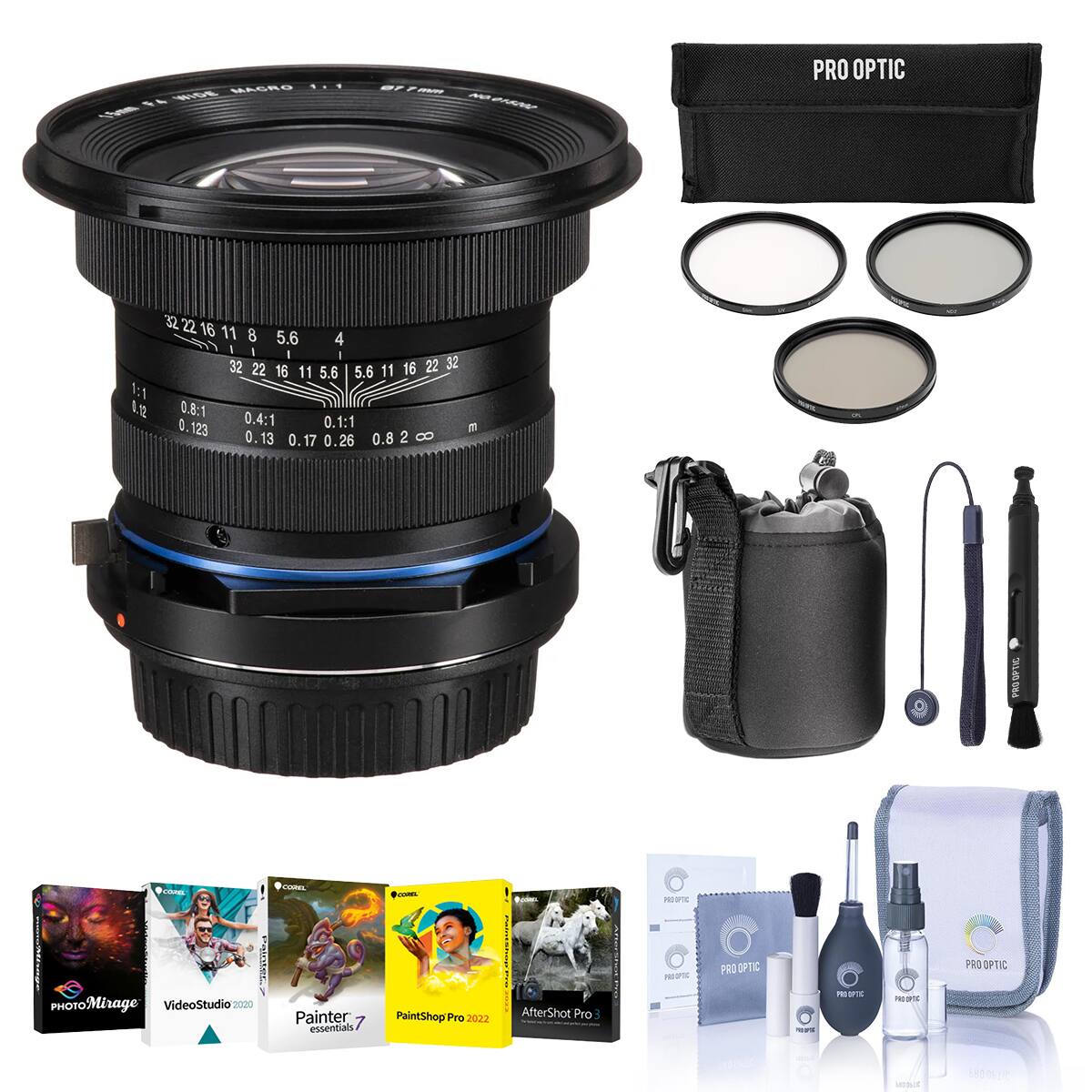 MACRO F4 WIDE  
077mm  
SOSBYO  
PRO OPTIC  
32 22 16 11 8 5.6 4  
1:1  
0.12 0.8:1 0.4:1 0.123 0.1:1 m 0.13 0.17 0.26 0.8 2 8  
PRO OPTIC  
come  
COREL  
PHOTO Mirage VideoStudio 2020 Painter essentials  
PaintShop Pro 2022  
AfterShot Pro 3  
190  
PRO OPTIC  
BUR  
PRO OPTIC  
90  
PRO OPTIC  
MINUT