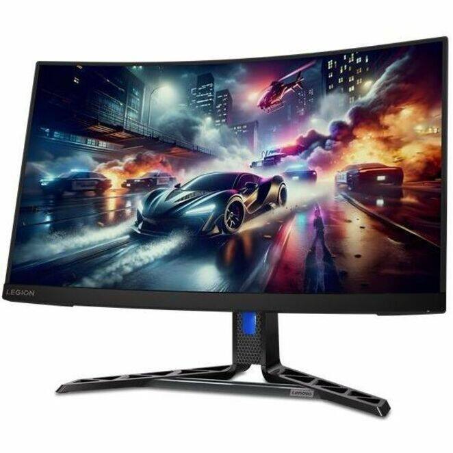 Alt View 2. Lenovo - Lenovo Legion R27qc-30 27" Class WQHD Curved Screen Gaming LED Monitor - 16:9 - Raven Black - 27" Viewable - Vertical Al - Black.