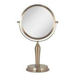 Zadro - Anaheim, Makeup Mirror with 5X/1X Magnifications & Swiveling Head - Champagne Gold