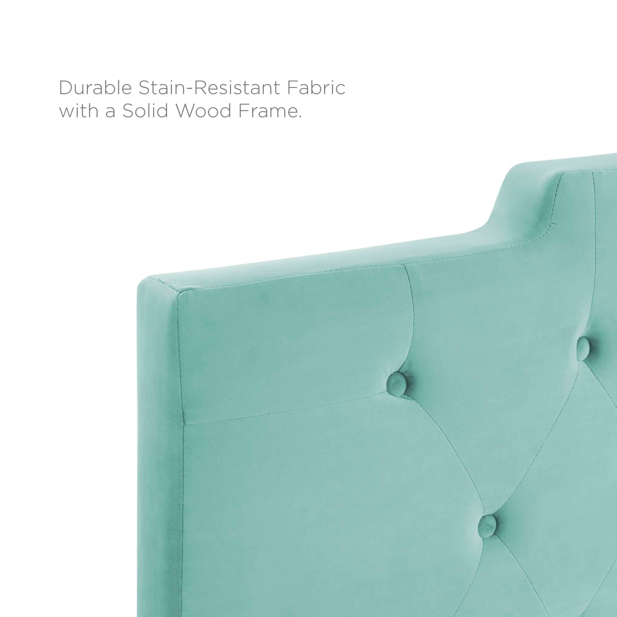 Durable Stain-Resistant Fabric with a Solid Wood Frame.