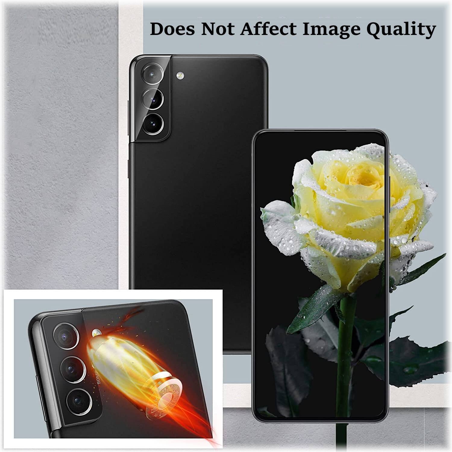 Alt View 13. SaharaCase - ZeroDamage Camera Lens Protector for Samsung Galaxy S22+ (2-Pack) - Black.