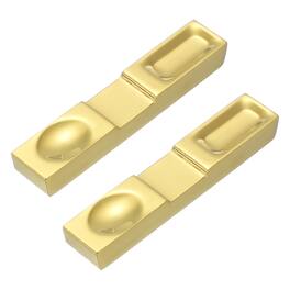 Unique Bargains - 2pcs Stainless Steel Chopstick Rest 4.1x0.8x0.51 Inch Tableware Tool for Spoon Fork Teaspoon Dining - Gold Tone