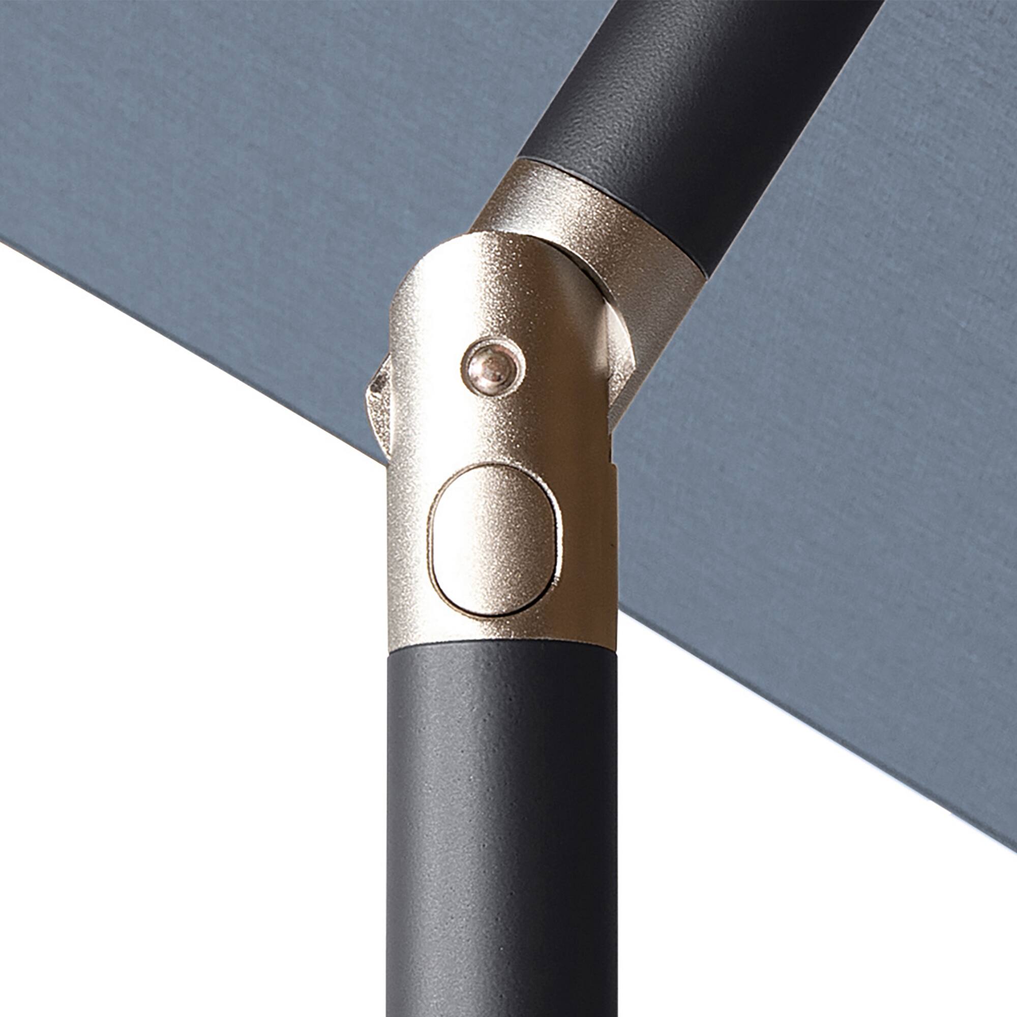 Back. Mondawe - 6.6' x 10' Rectangle Patio Umbrella Push Button Tilt Anthracite Frame - Spa.