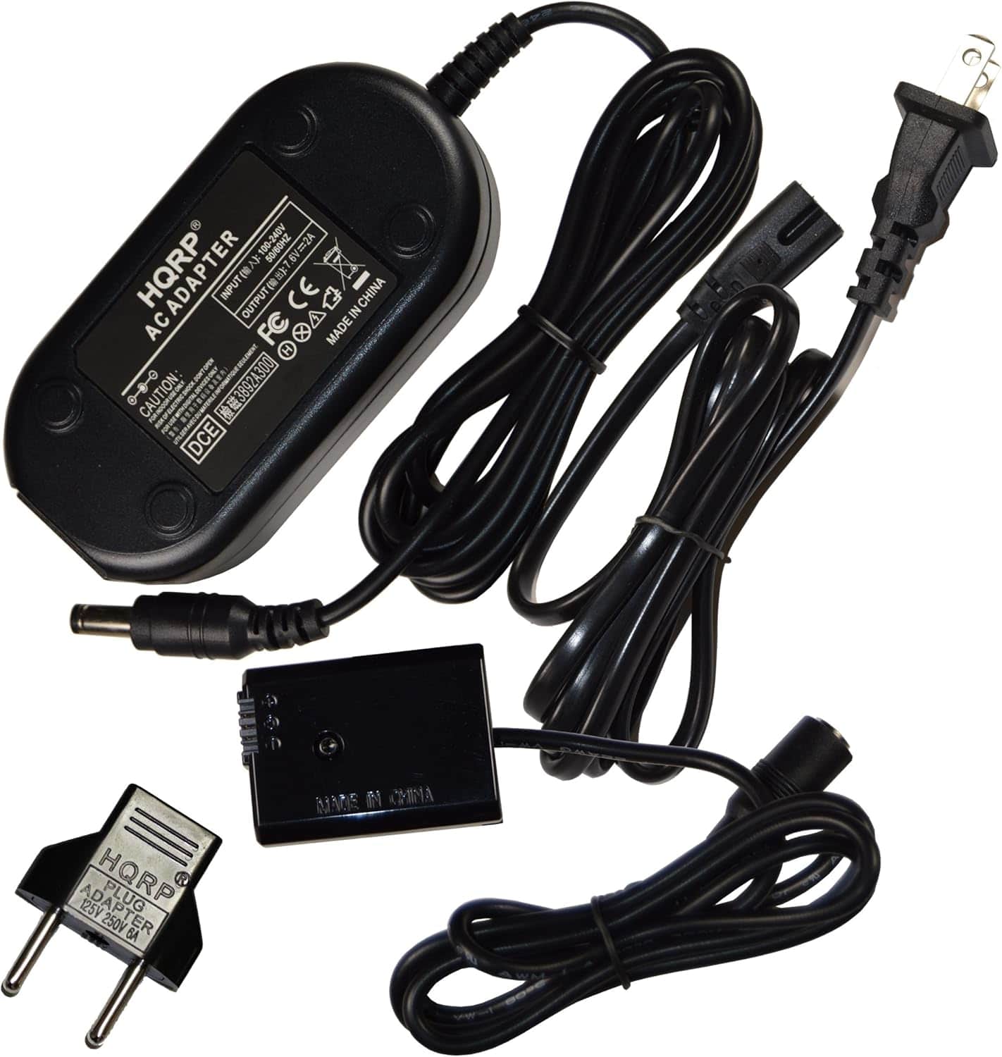 HQRP - AC Adapter for Sony AC-PW20 NP-FW50 Alpha NEX-3 Alpha A6500 A6400 A6300 A7 A7II A7R2 A55 A5100 RX10 Digital Camera