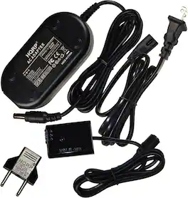 HQRP - AC Adapter for Sony AC-PW20 NP-FW50 Alpha NEX-3 Alpha A6500 A6400 A6300 A7 A7II A7R2 A55 A5100 RX10 Digital Camera