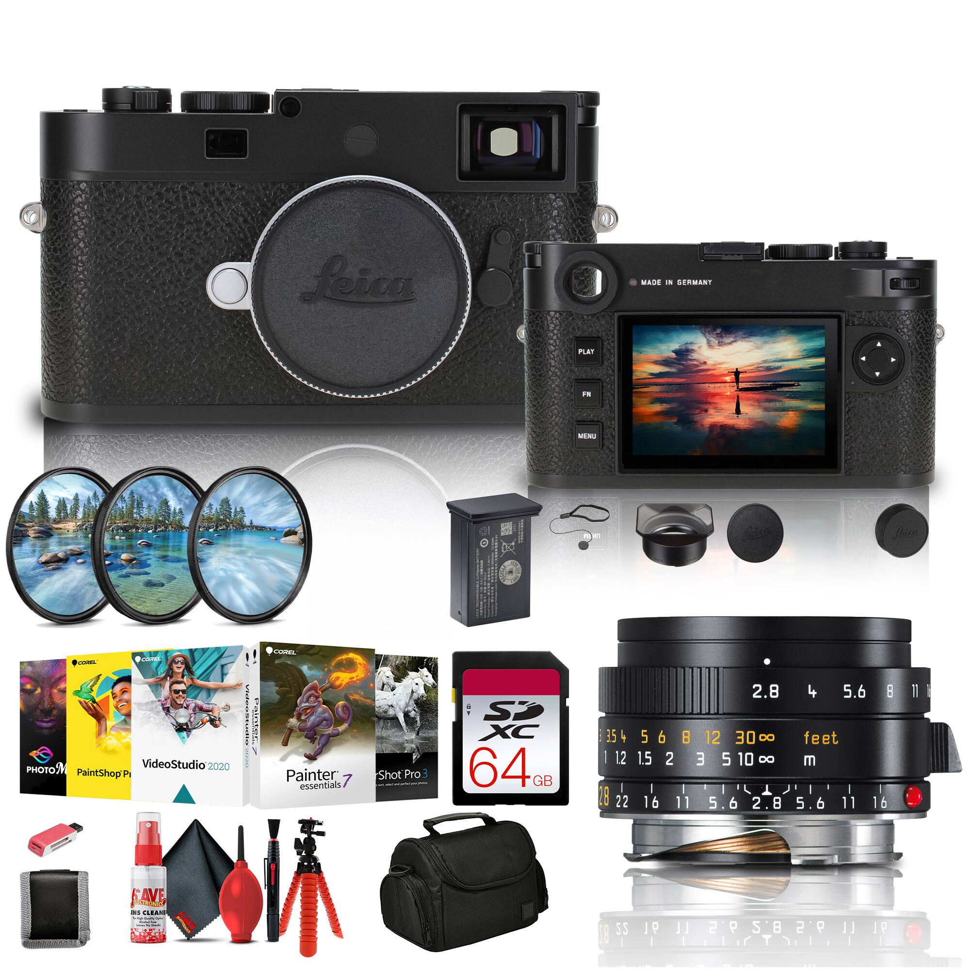 M11-P Rangefinder Camera (Black) (202-11) + Leica 28mm f/2.8 Lens Bundle