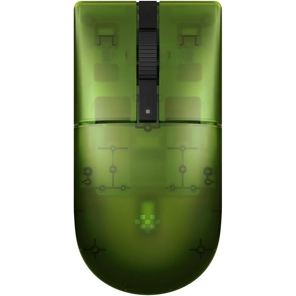 Back. 8BitDo - 8BitDo Retro R8 Mouse Wireless Mouse with Charging Dock, Programmable Buttons and Kailh Sword GM X Micro Switches - - Green.