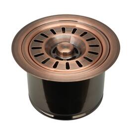 Akicon - Brass Garbage Disposal Flange Stopper Kitchen Sink One Size Rim for 3-1/2 in. Drain Hole - Antique Copper