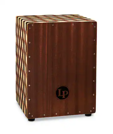 Front. Latin Percussion - LP1423, 3D Cube String Cajon, Six String Cajon Design, Siam Oak Wood Body.
