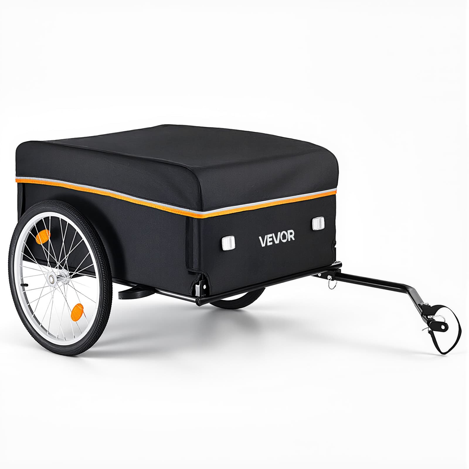 VEVOR - Bike Cargo Trailer 130 lbs Load Heavy-Duty Bicycle Wagon Cart Folding, Foldable Compact Storage with Waterproof Cover - Black price history on PriceWatchPro