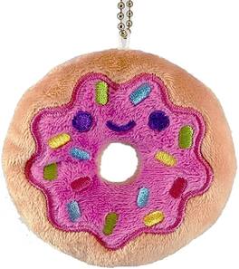 Disburst - Donut Plush Charm Keychain - Pink