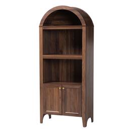 Baxton Studio - Hayes Wood Cabinet with Arch Top - Mid-Century Modern Display Piece with Soft-Close Doors for Living Room or Hallway